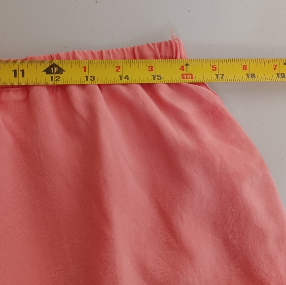 Bella Dahl Beachy Summer Resort Coral Layered Frayed Hem Mini Skirt - Picture 7 of 11